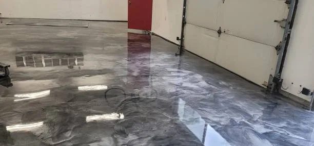 Gray Metallic Floor