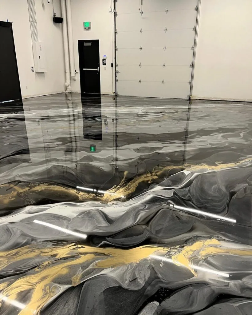 Gunmetal metallic epoxy