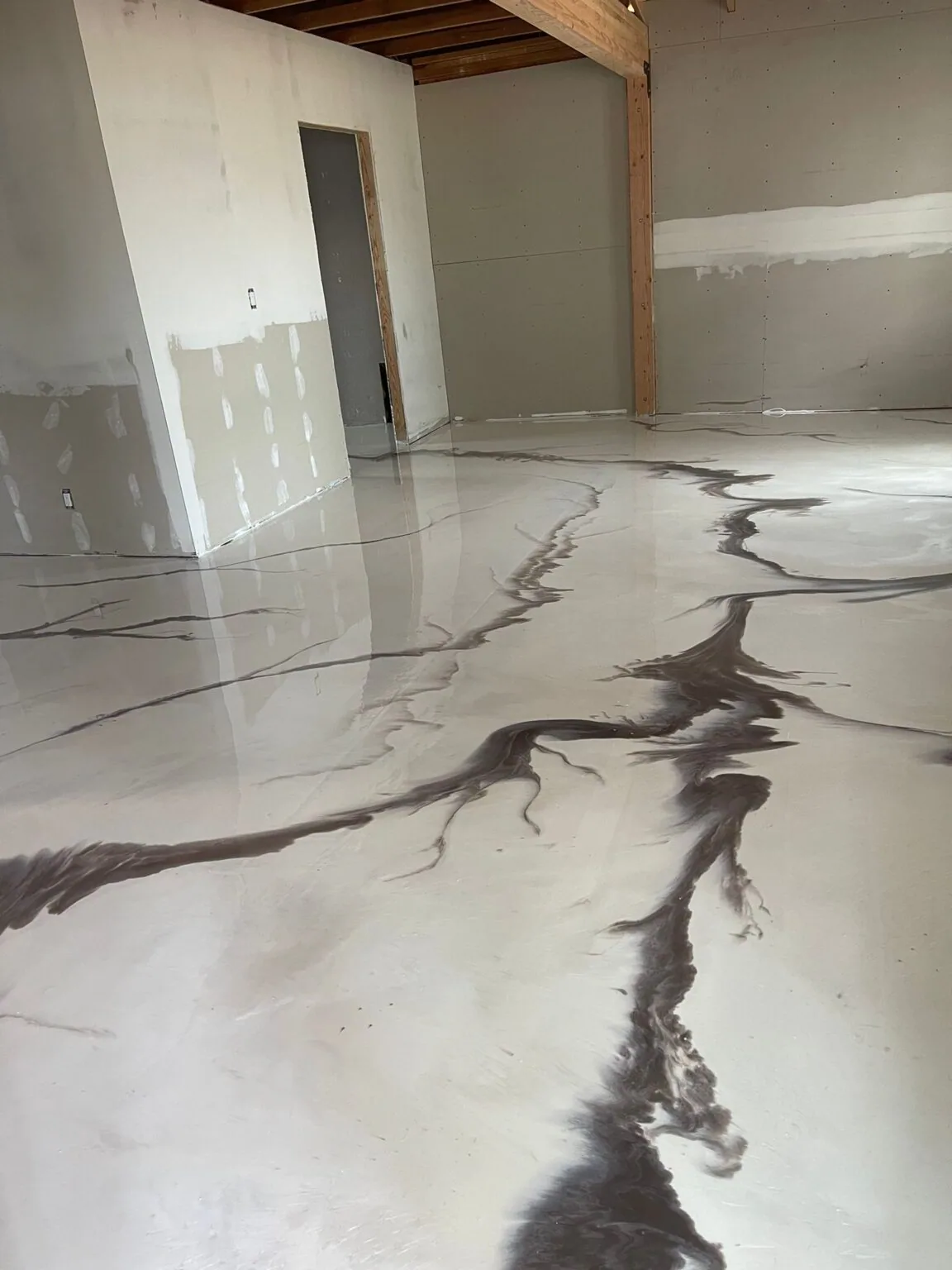 Pewter Silver metallic epoxy