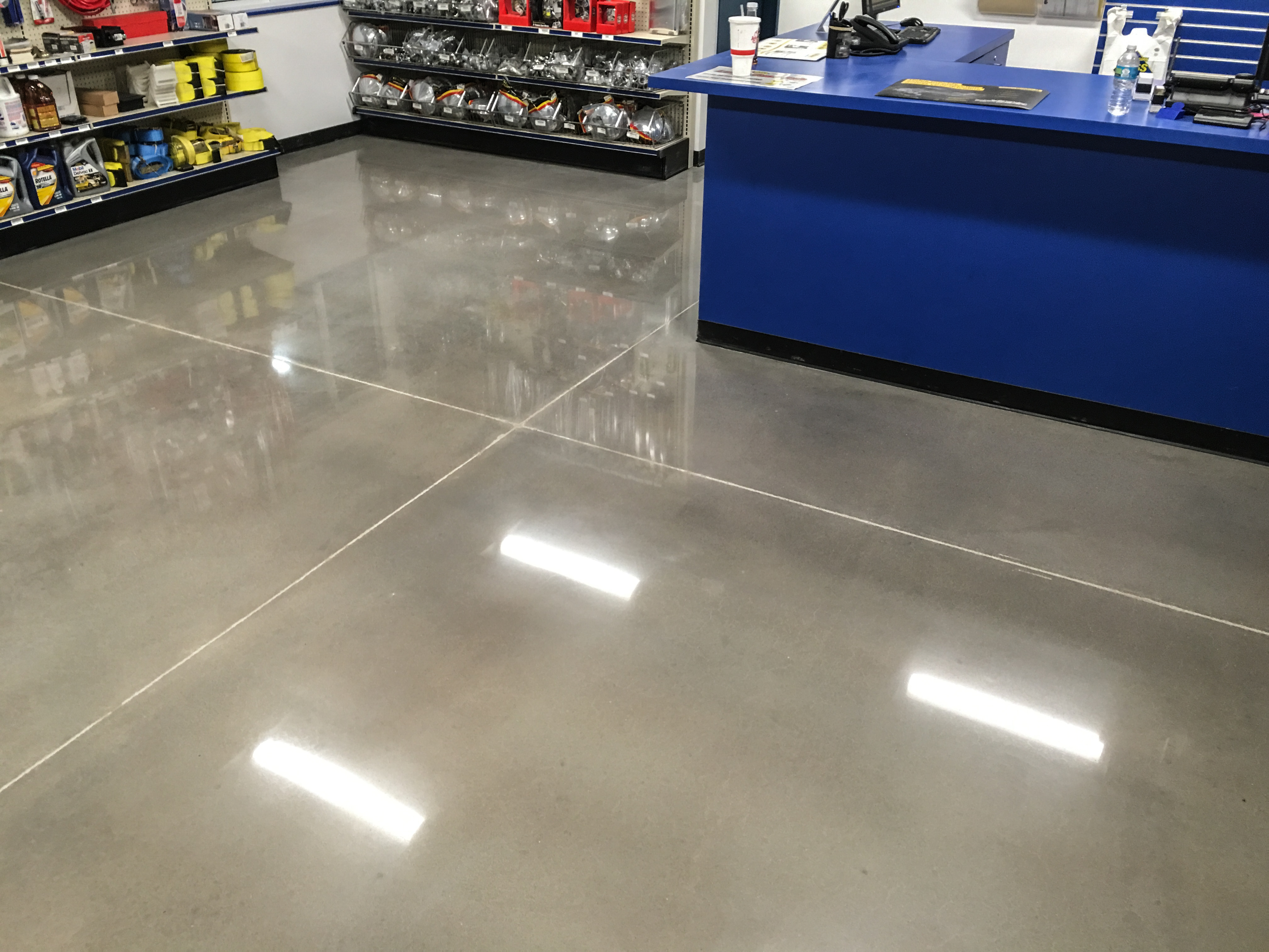 Polished concrete floor example